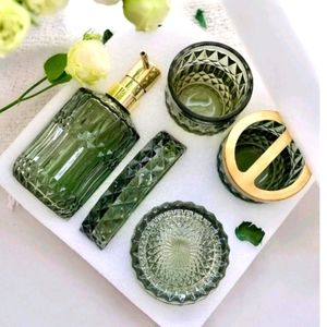 LaMarrita 5 pcs Green Bathroom Accessory